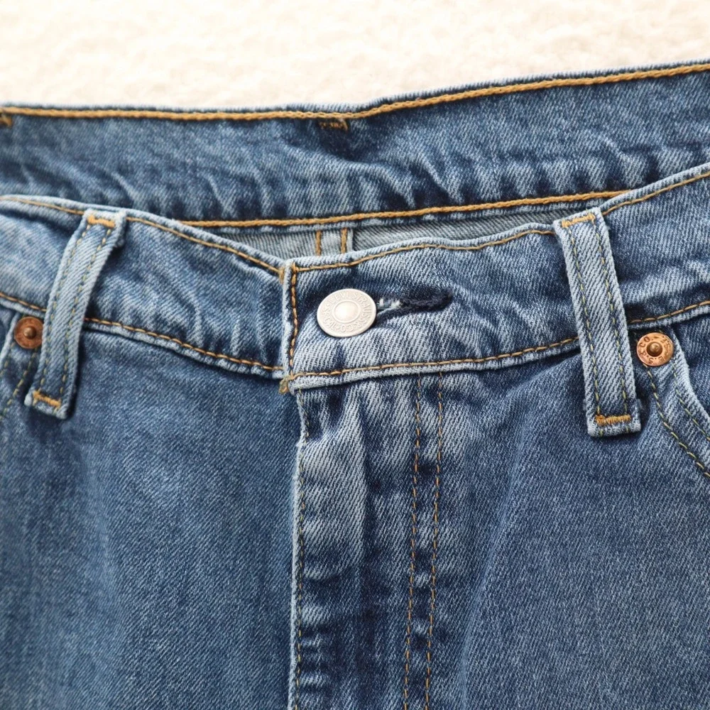 Levi's 505 Jeans Men 38x30 Blue Straight Leg Med Wash Regular Fit Denim American